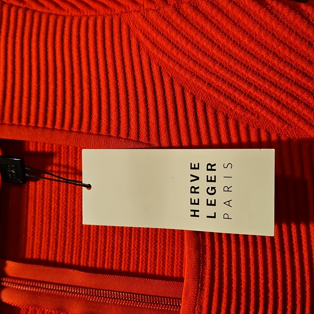 HERVÉ LÉGER Ribbed-knit mini dress - Picture 3 of 4